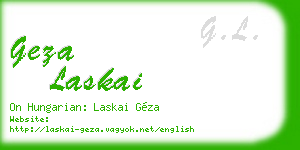 geza laskai business card
