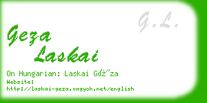 geza laskai business card